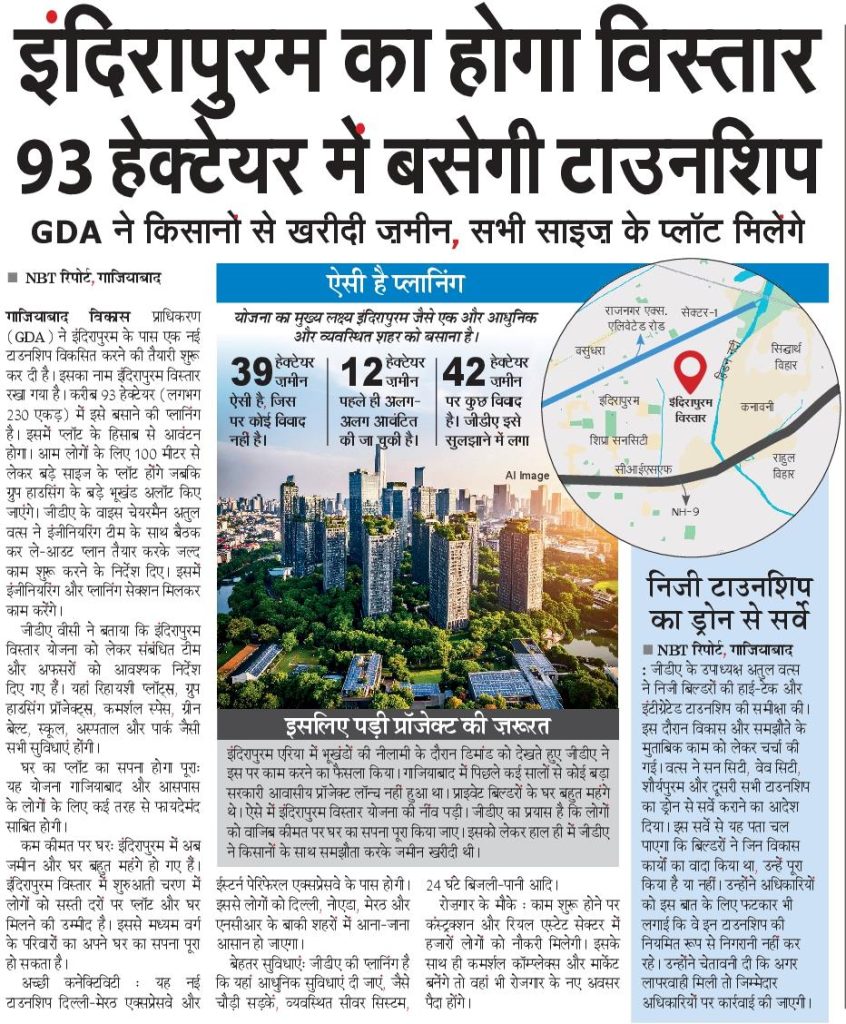 GDA Ghaziabad Housing Scheme 2025 Upcoming Indirapuram Extension Township