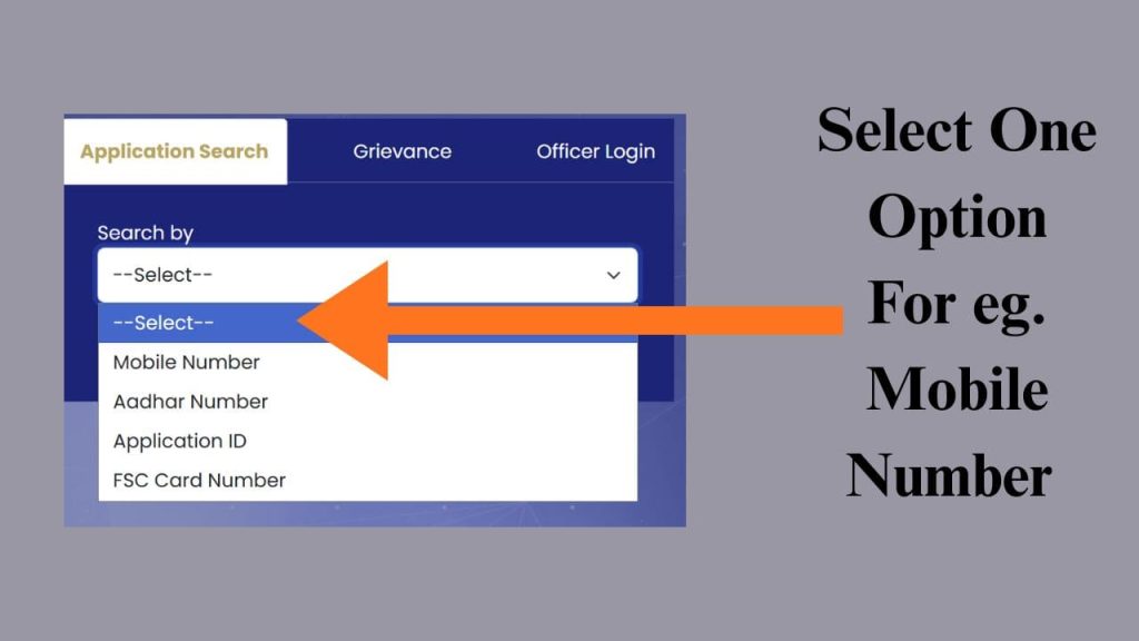Select One Option For eg. Mobile No-min